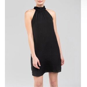 NWT! Ellen Tracy Velvet Dress Oscar Neckline Halter Mini